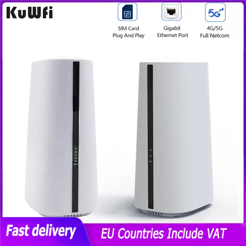 KuWFi 5G Router 1200Mbps SIM WiFi Router 2.4G CPE Wireless Modem Dual Band Gigabit Wifi Hotspot Extender Amplifier 5GHz Routers