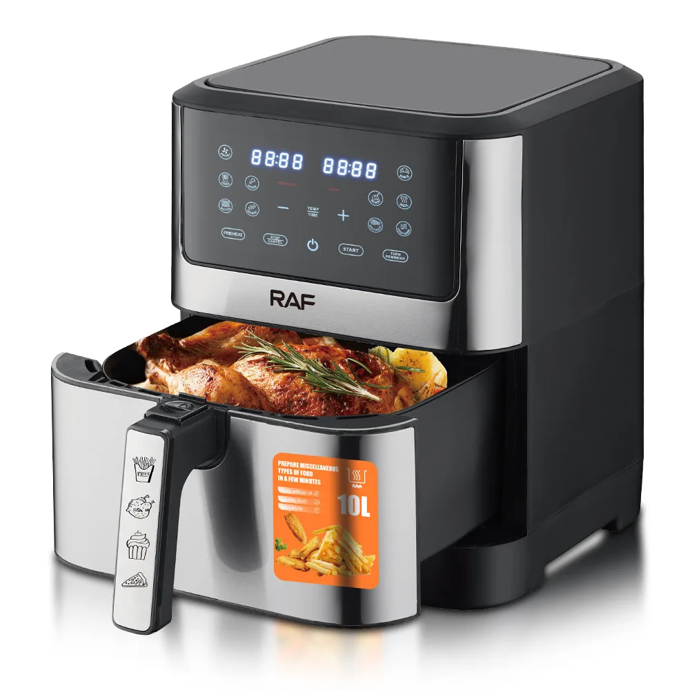 RAF European cross-border air fryer 10L large capacity multifunctional intelligent home digital display electric fryer