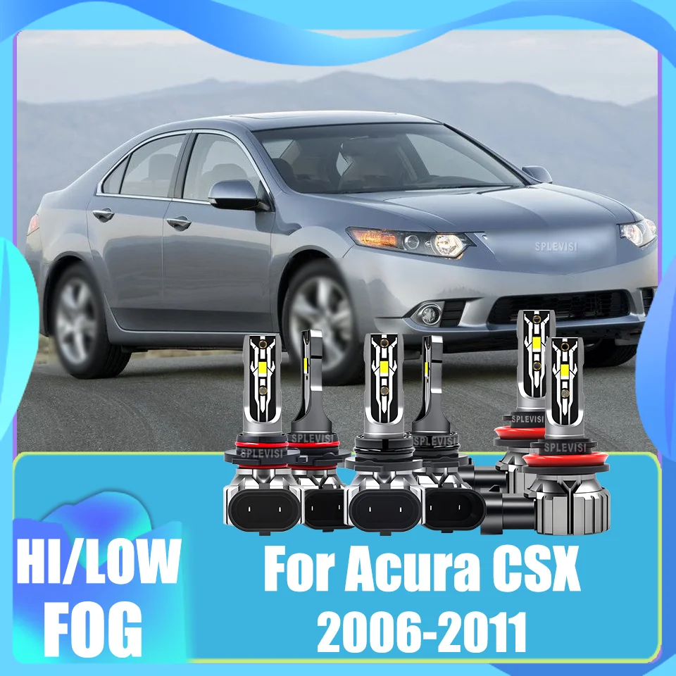 

Automotive LED Headlight Foglight Durable Headlamp Set 9005 9006 H11 75W 7500LM For Acura CSX 2006 2007 2008 2009 2010 2011