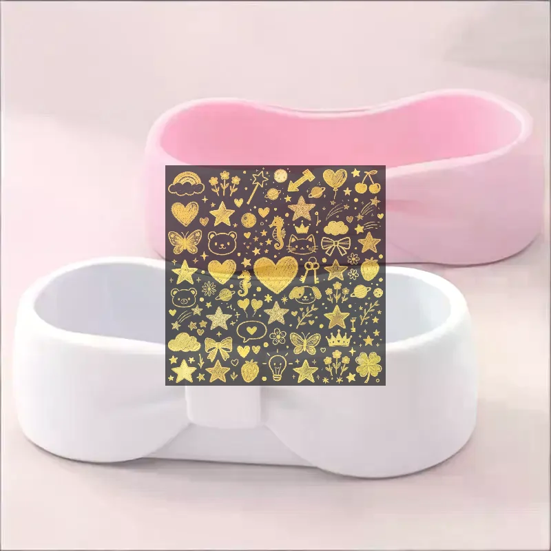 Cute Bow Bathroom Desk Organizer Pink Makeup Desk Tray Cute Toothbrush And Skincare Storage Box