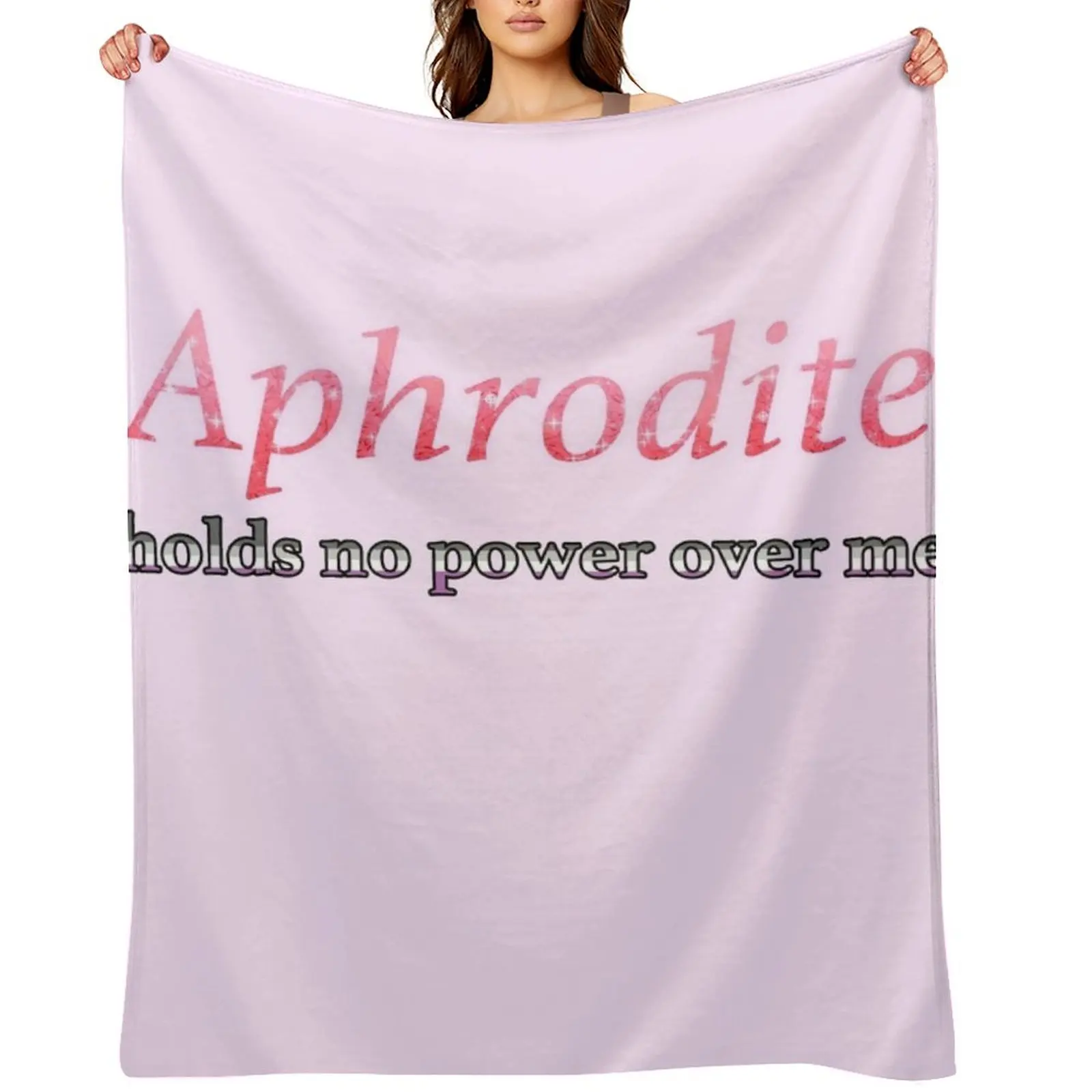 Aphrodite Holds No Power Here (Ace!) Throw Blanket Plaid on the sofa Bed covers Designers Vintage Stuffeds Blankets