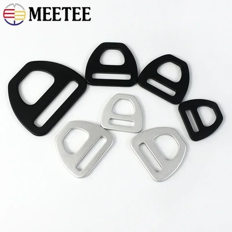 2-10Pcs Meetee 15-38mm Metal Triangle D Ring Buckles for Bag Strap Webbing Adjust Clasp Pet Collar Hook DIY Hardware Accessories