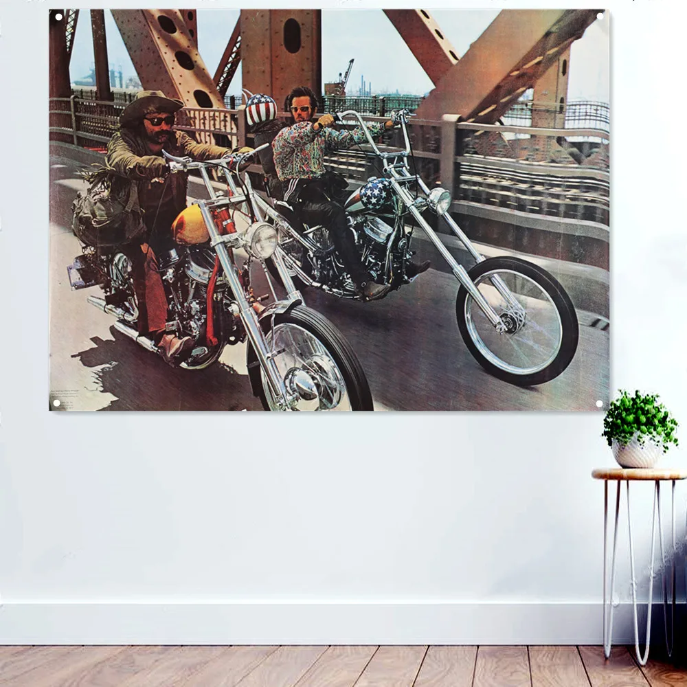 

Easy Rider Movie Posters mural Home Decor Banners Wall Hanging Flag Canvas Painting Wall Chart For Bedroom Living Room Dormitory