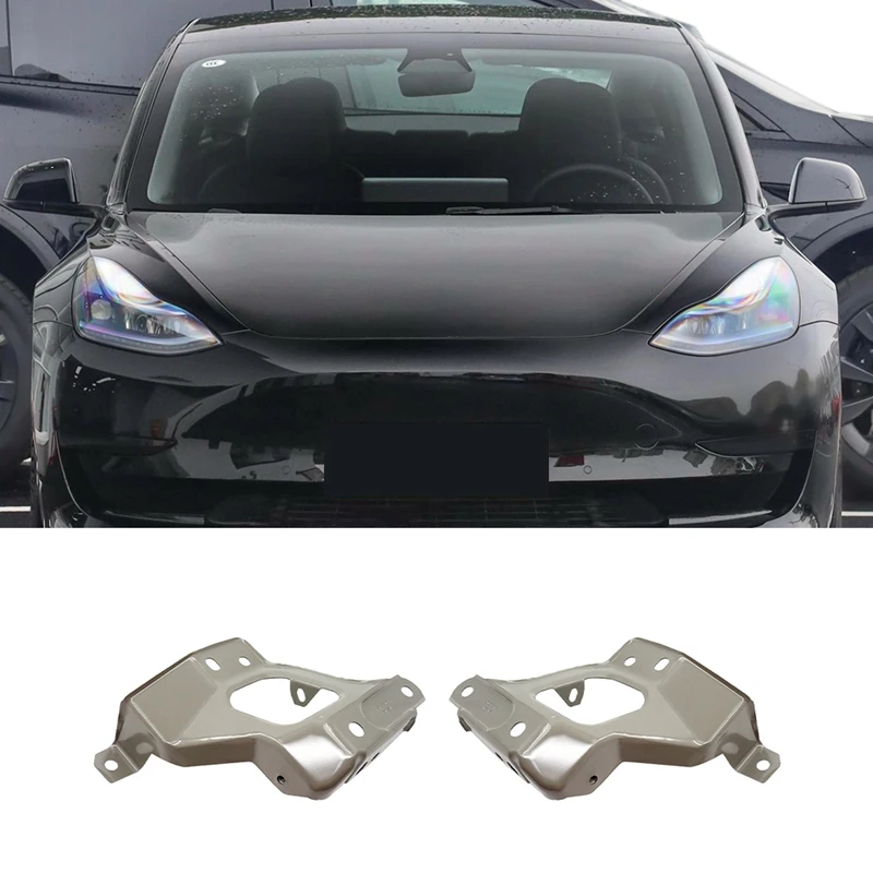 

Front Left&Right Bumper Bracket Side Mudguard Holder Bracket For Tesla MODEL 3 2017-2023 1086016-S0 1086017-S0