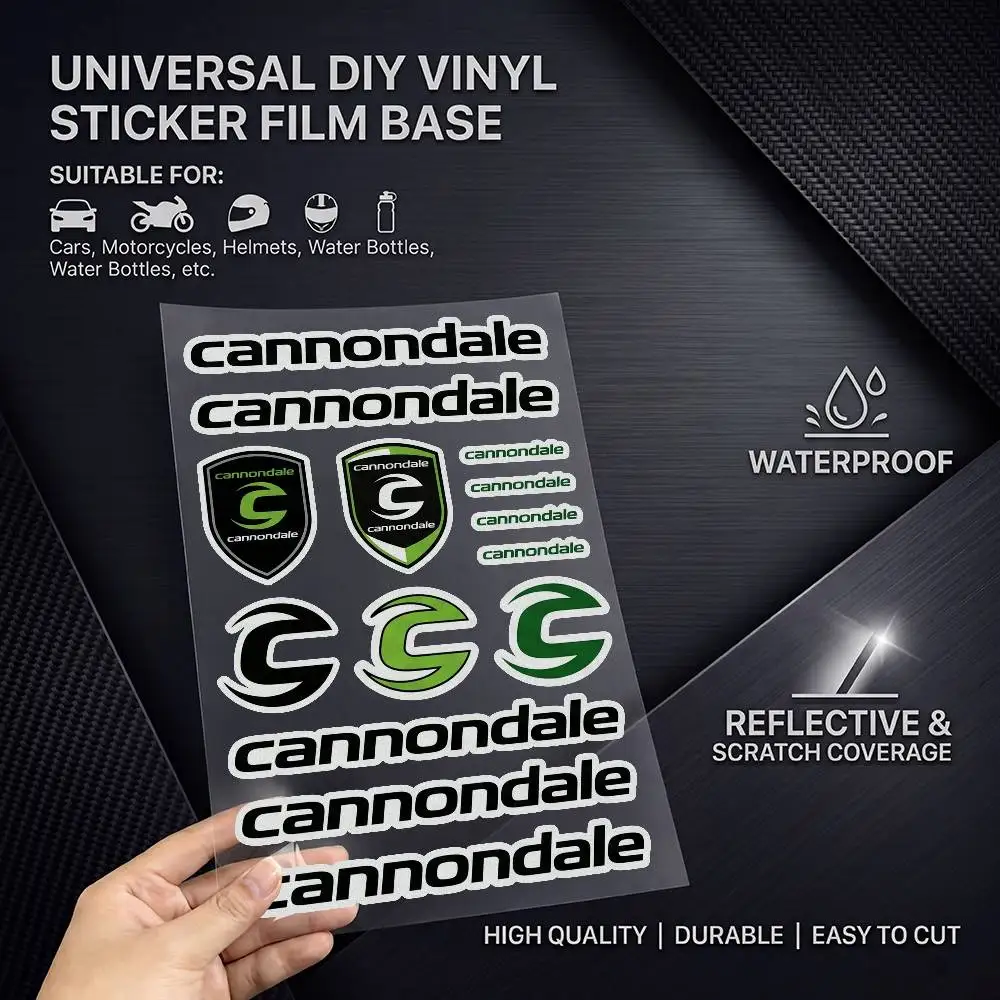 FOR Cannondale Universal Multi-Purpose Reflective Waterproof Stickers Scratch Conceal For Auto Bike Helmet Mug Fridge Decoration