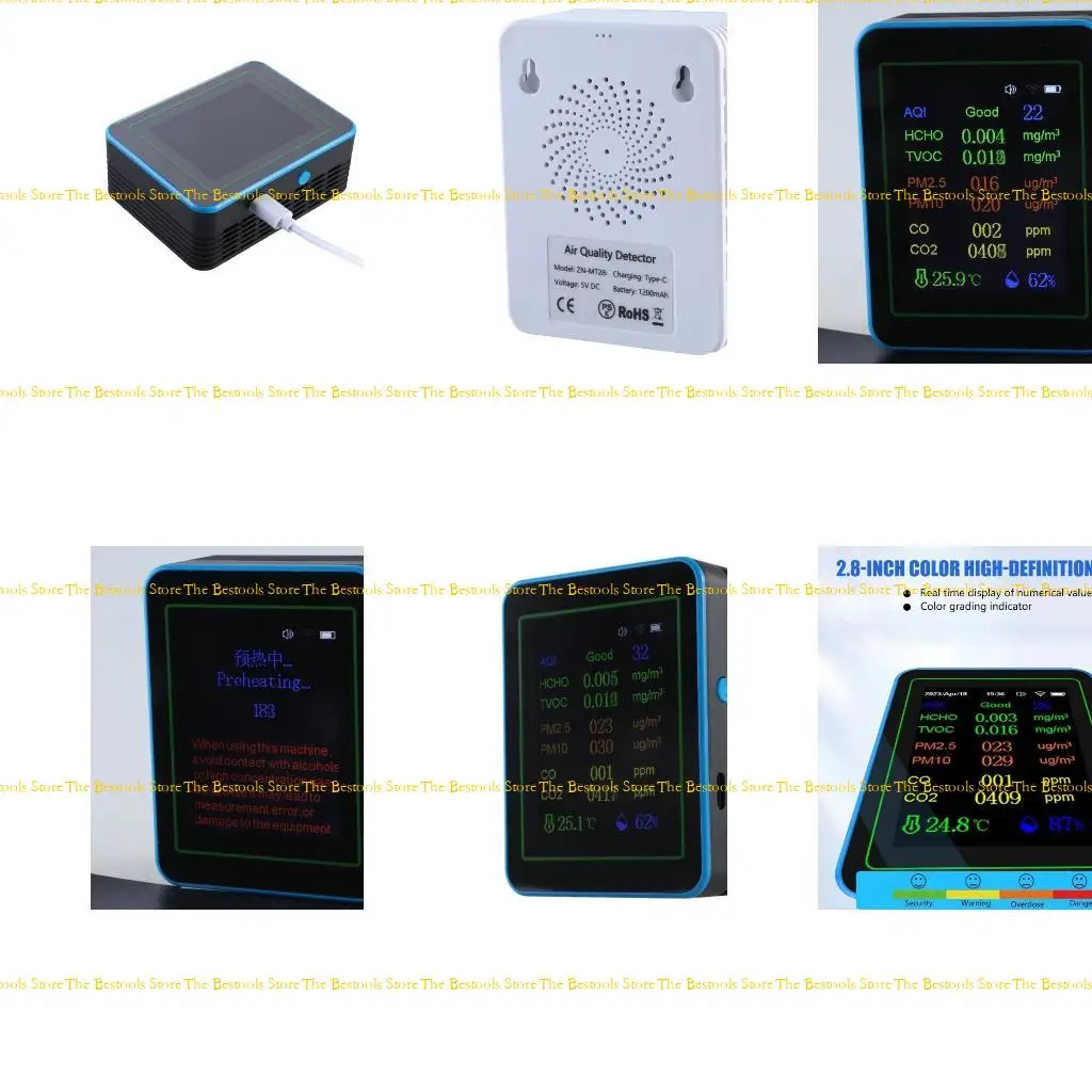 

12pf Calize Calize Meter Testing HCHO TVOC Tester 2.8in Цветовой дисплей