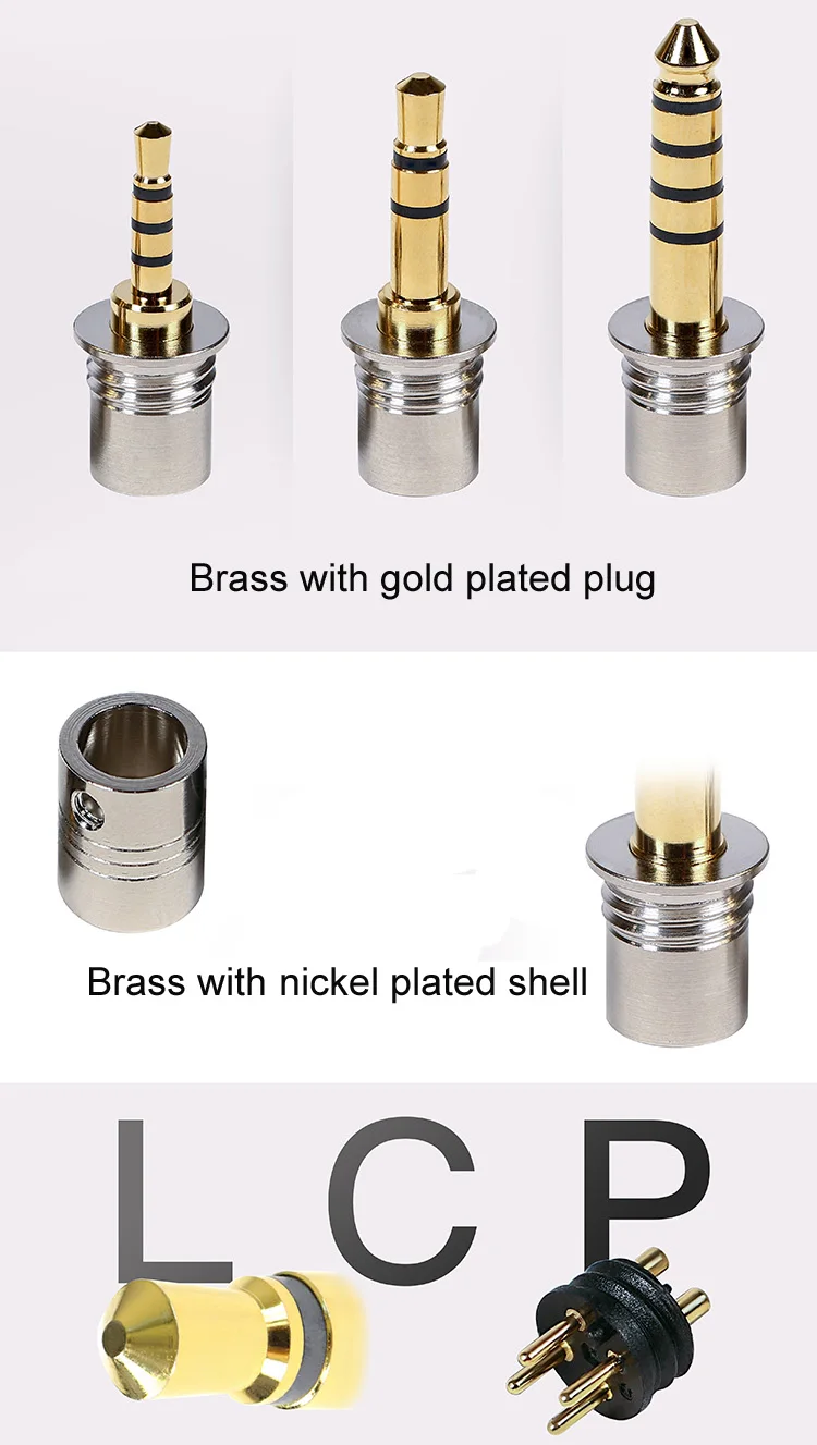 OE MultiPlug Hifi Multi-function Changeable 2.5mm 3.5mm 4.4mm type-c USB C Brass Plug For Earphone Headphone