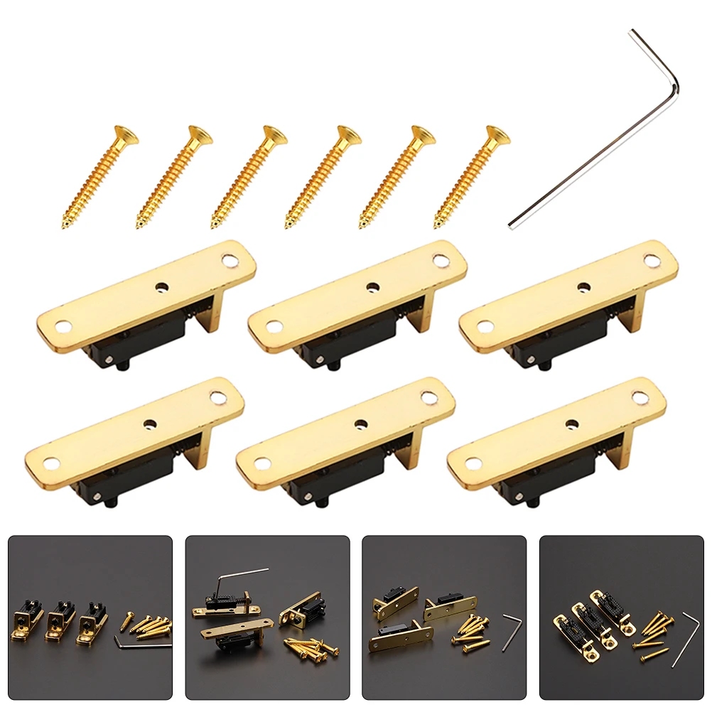 

3 Pcs Guitar Bridge Set Accessories Electric Saddle Bridges and Saddles for Metal Parts