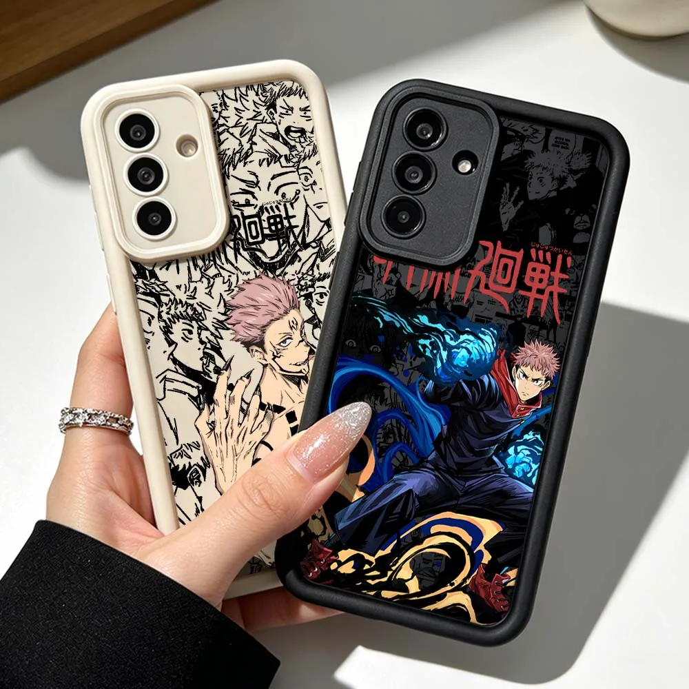 J-Jujutsu Kaisen Animation Silicone Case For Samsung Galaxy A71 A57 A56 A55 A54 A53 A52s A17 A16 A06 Eye Ladder Phone Case