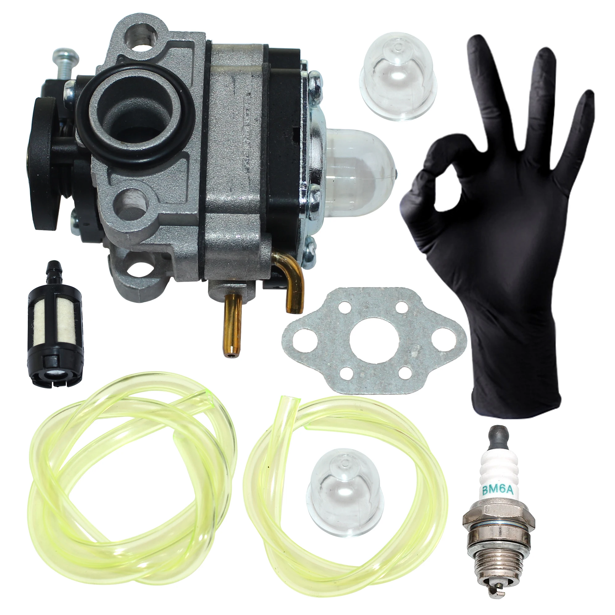 Carburetor For Black Max BM26SS Homelite  UT-26CS UT-26SS UT-33600 UT-33650 309375009,Ruixing H129F-2C Fixed Jet.