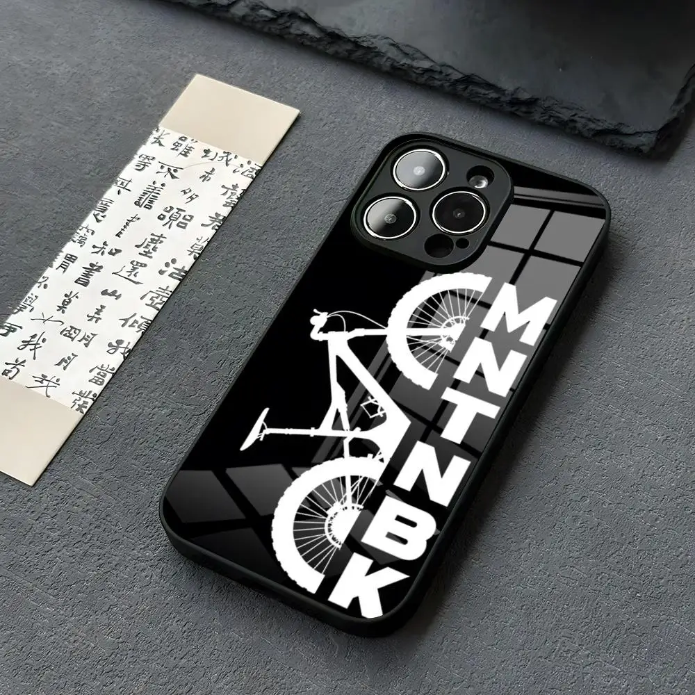 BIKE Cycling Art Phone Case  for Iphone 15 13 12 14 11 Pro Max Mini X Xr Xs 8 7 Puls 6 glass cover