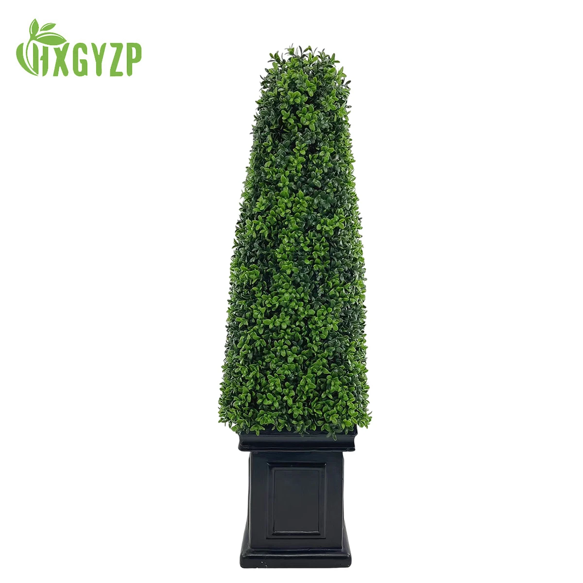 

92cm Tower Plants Artificial Potted Large Boxwood Topiary Bonsai Green Leaves Cone Plants Porch Indoor Outdoor Home Decoration