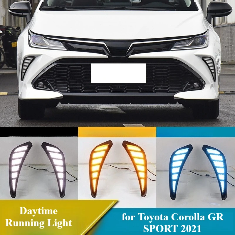 

for Toyota Corolla GR SPORT 2021 2022 Car Led Daytime Running Light Streamer Steering DRL Front Bumper Fog Light Accessories