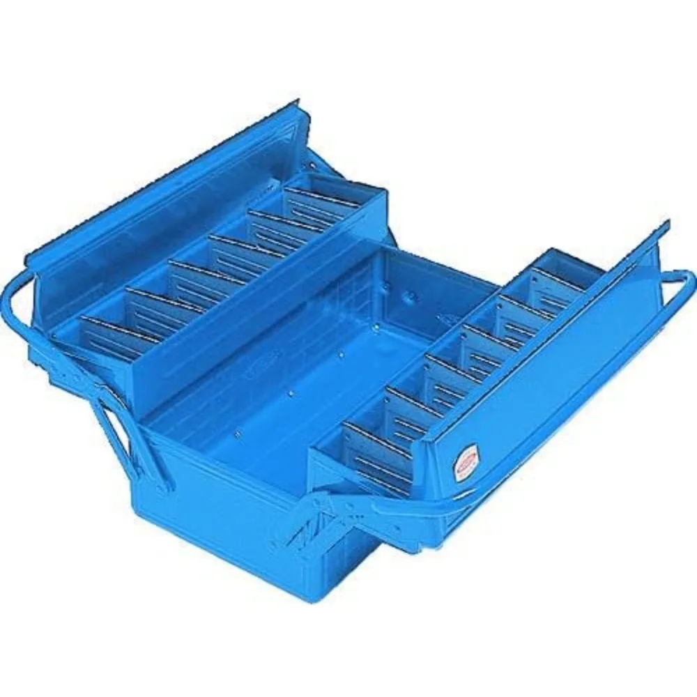 TRUSCO GL-600-B Blue 2-Tier Storage Toolbox, 23.6 x 8.7 x 12.0 x 12.0 inches (600 x 220 x 305 mm)