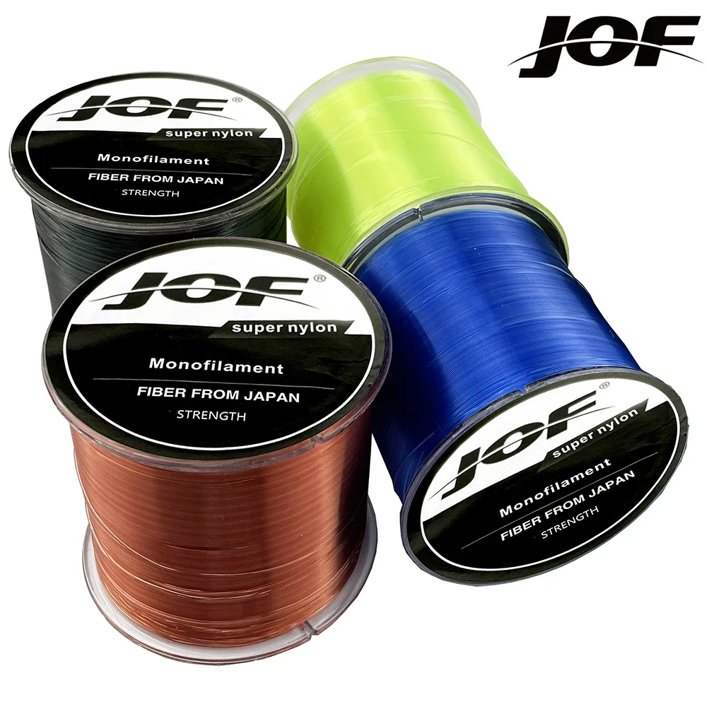 JOF Strength2~13kg Nylon Winter Fishing Line Super Strong Ice Fishing Line for Bass Fishing Line 500 Meters Rope