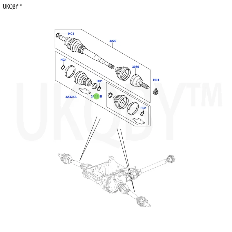 La nd Ro ve r Ra ng e Ro ve r 2002-2009 LR032576 Repair Kit - Dust Cover