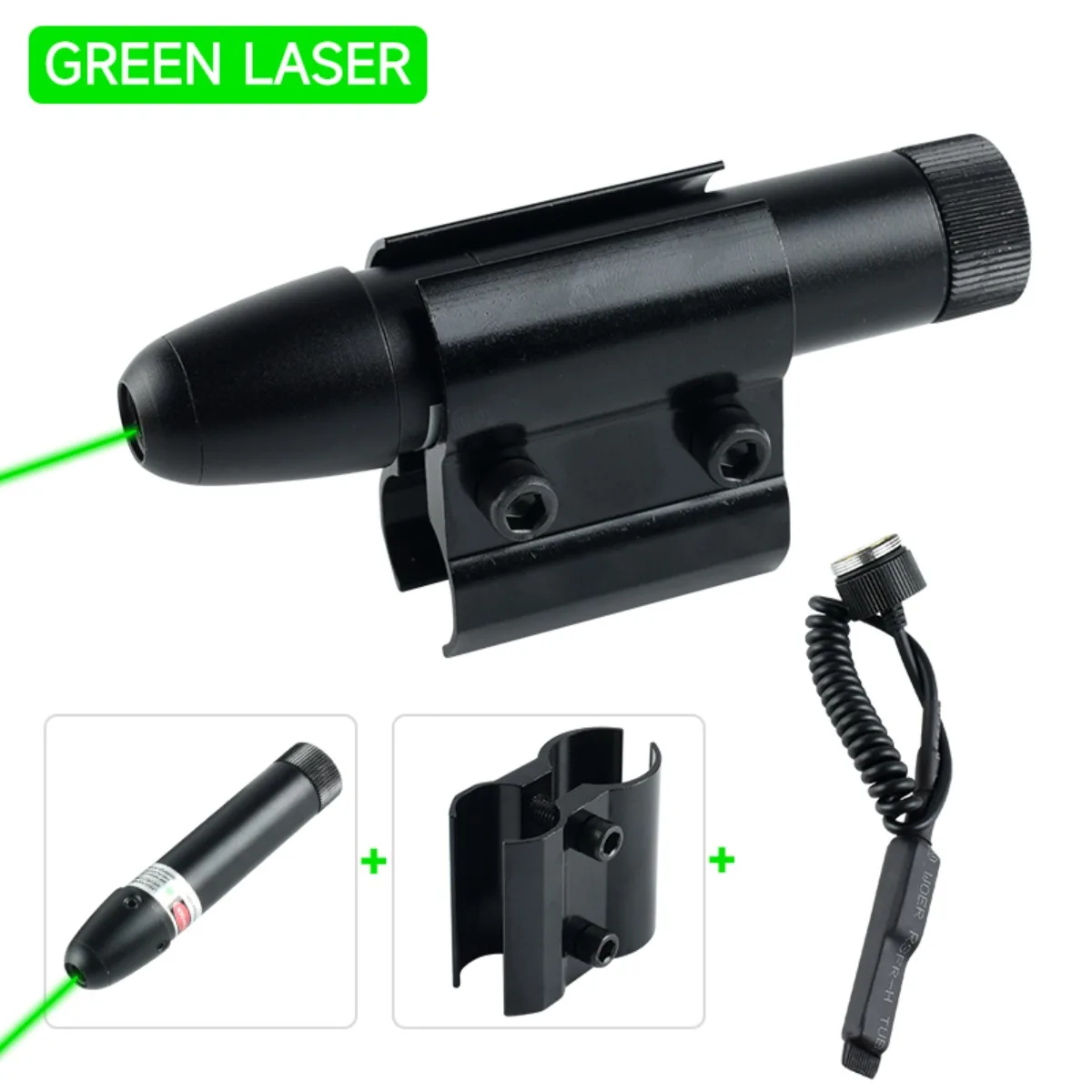 Taktisches Metall-Red-Green-Dot-Laserzielgerät, einstellbarer Jagd-Kalibrator für Picatinny-Schiene, 20-mm-Montage – Detail 12