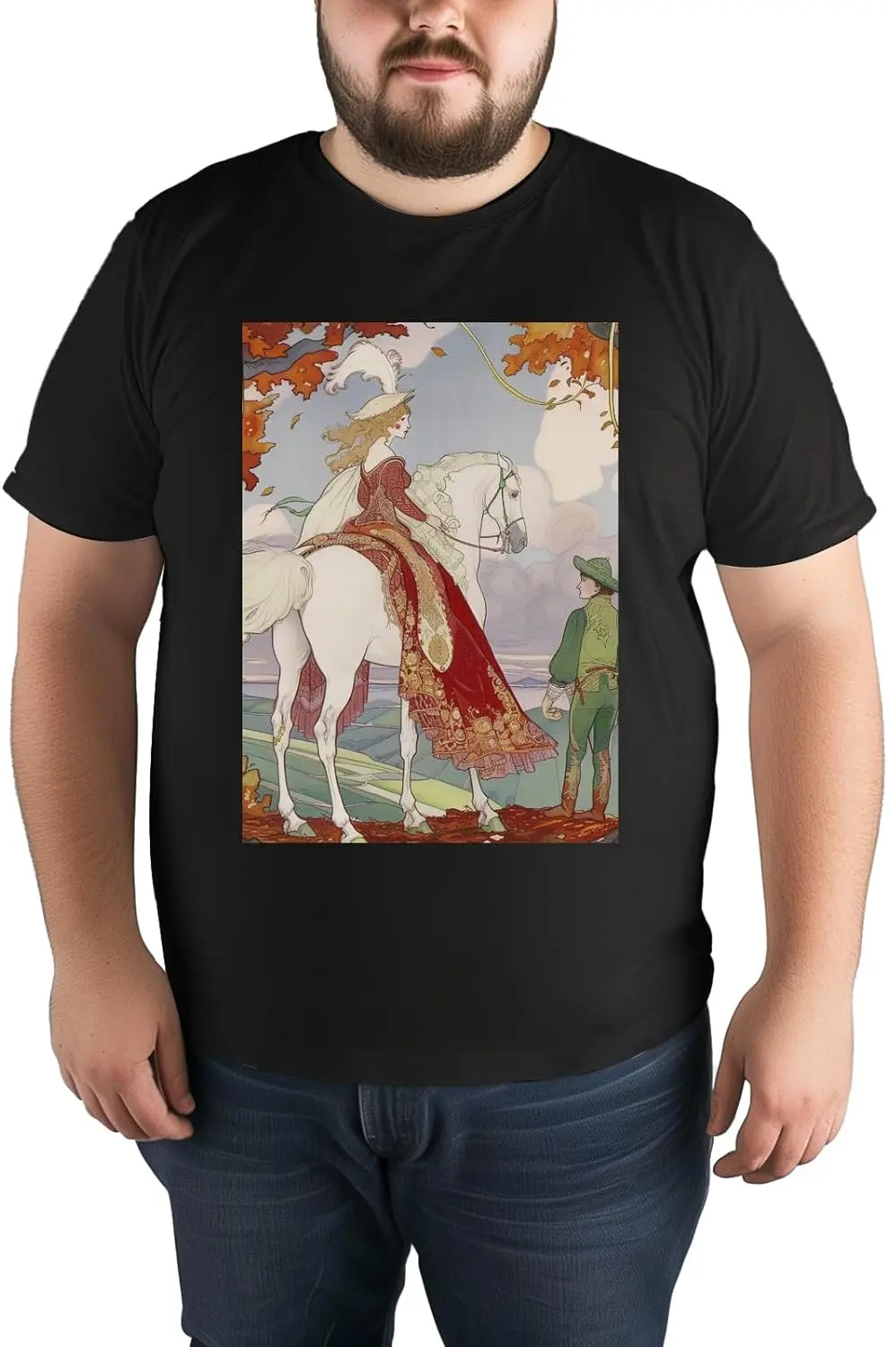 Mens Shirt Men T Shirt for Summer Graphic Printed Outdoor Casual ShirtsHorse Multicoloured