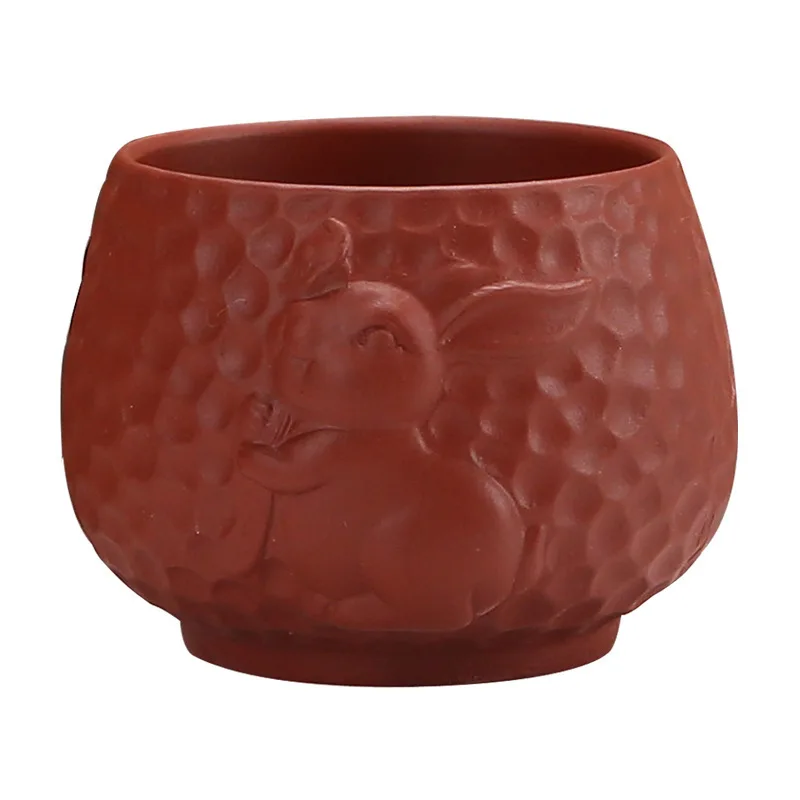 Tasse à thé chinoise en argile violette, sculpture à la main, bol à thé Portable pour l'extérieur, tasse principale, tasse à thé traditionnelle Zisha, verres pour la maison