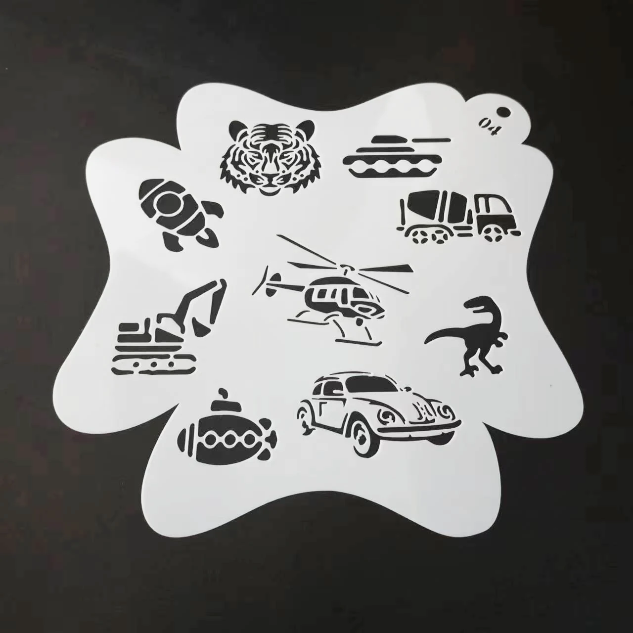 17*17cm Stencils for Body Painting Face Art Halloween Birthday DIY Makeup Stamps Temporary Tattoos Reusable Stencils Plastics
