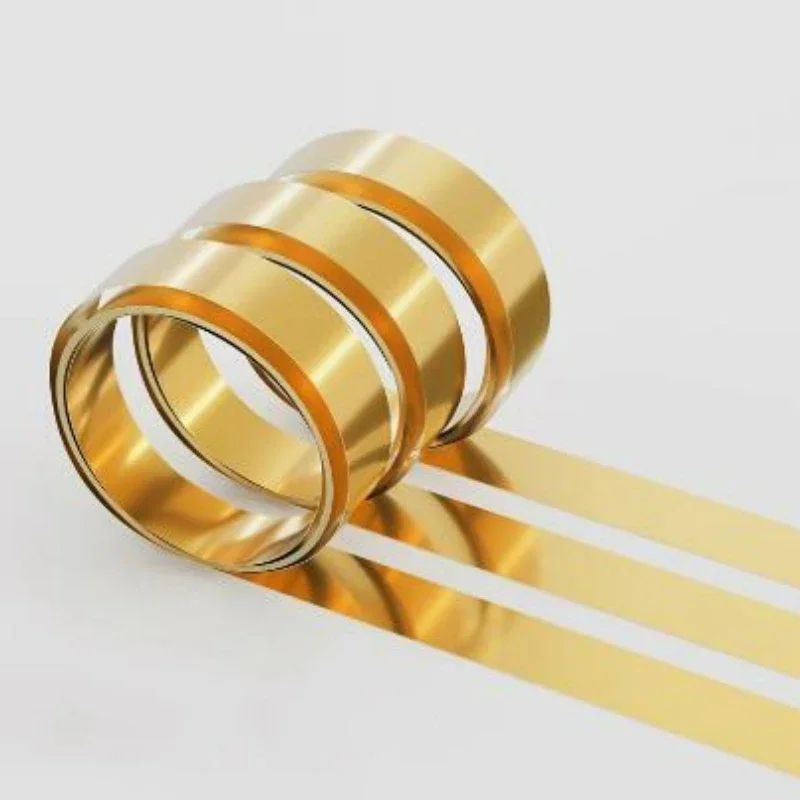 Messing-Abstandshalter-Rolle, 0,4-0,6 mm dick, 5-120 mm breit, 1M/2M, dünner Goldfolienstreifen für DIY-Bastelarbeiten, Schmuckherstellung, leitfähig – Detail 2