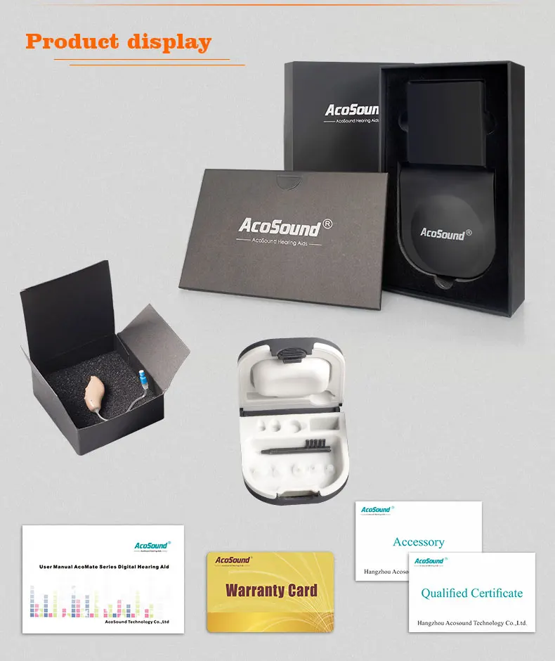 AcoSound Hearing Aids 4 Channel Programmable Digital Sound Amplifier Adjustable High Quality Deafness Hearing Aids For Deafness