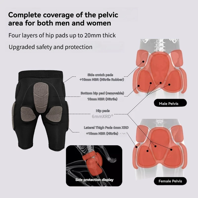 아이스 스키 스노우 보드 바지 보호용 엉덩이 패딩 엉덩이 패드 충돌 방지 탄성 스포츠 반바지 스타킹
