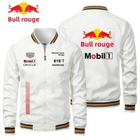 Red Bull Logo 2025 Men's Motorcycle Jacket Blazer Sports Zipper Jacket Red Bull Men's Spring Clothing Red Bull Logo Flight Jacke