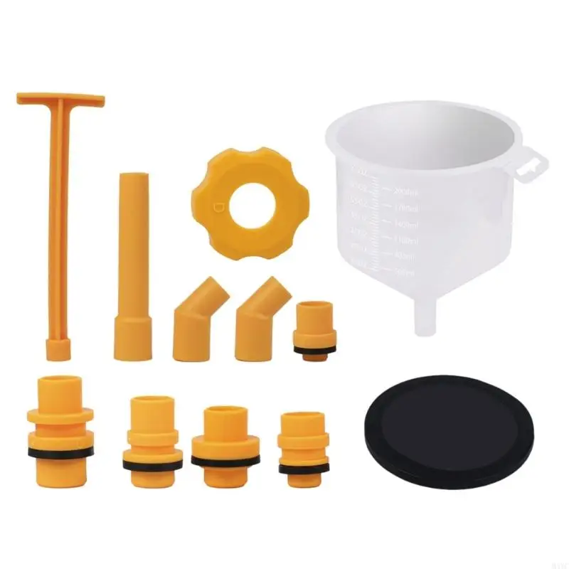 M4YC Chemicals Resistant Pouring Funnel Spout No Spills Set For Easy Coolant Addition