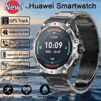 New Smartwatch Men's Sports Compass AMOLED Screen Bluetooth Call  GPS Motion Track Heart Rate Waterproof Smart watch For Xiaomi