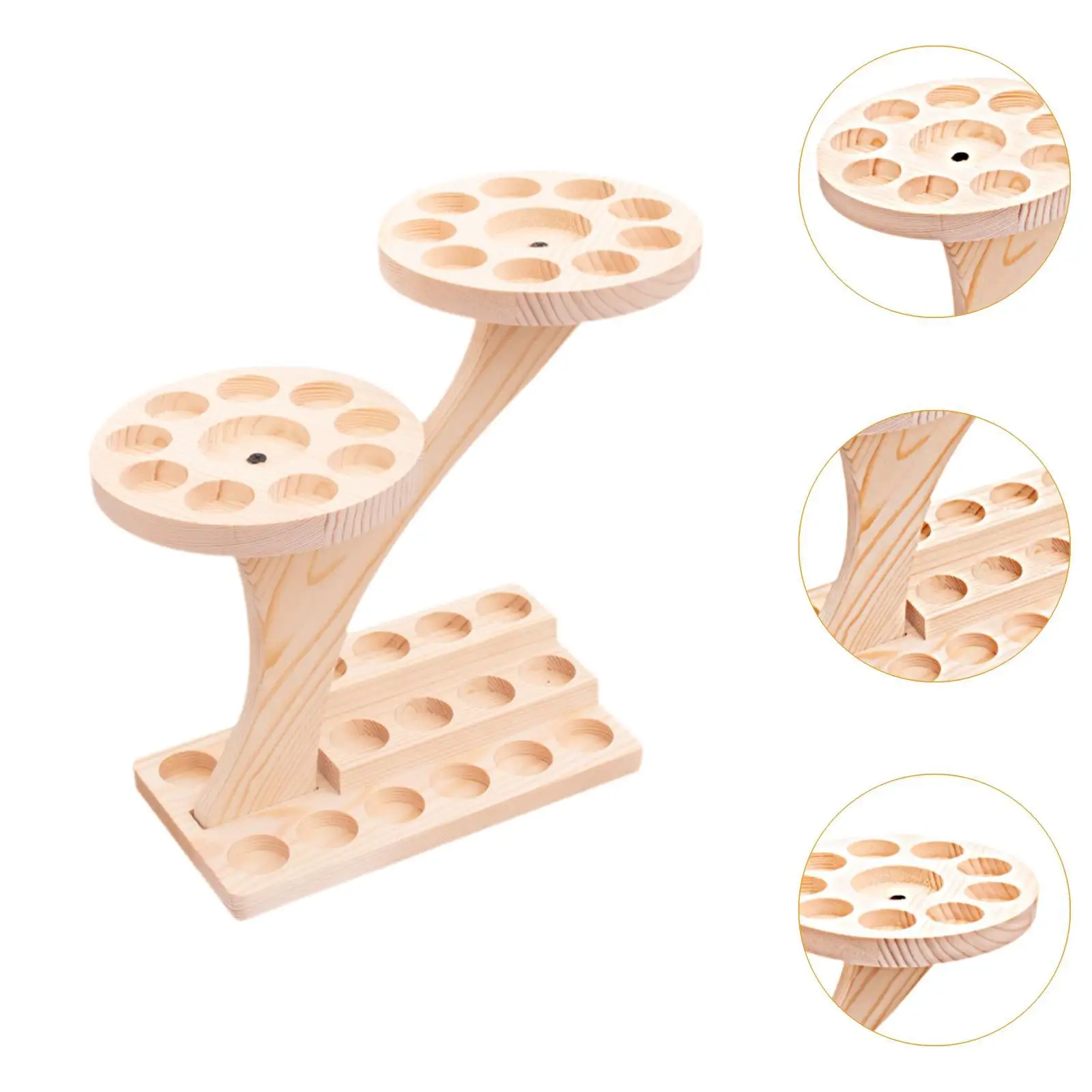 Wooden Essential Oil Display Holder Cosmetic Aroma Organizer Rack Multi Tier Desk Essential Oil Storage Organizer for Holiday