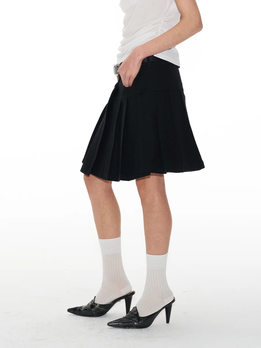 

Юбка женская JCAESAR из хлопка с плиссировкой, на четырех пуговицах, А-силуэт, длина до середины икры, многослойная плиссировка, для повседневной носки