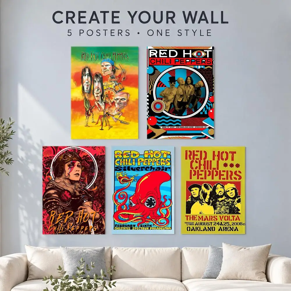 band Red Hot Chili Peppers Poster HD Poster Printing Self Adhesive Poster for Living Room Bedrooms Home Decor Gift
