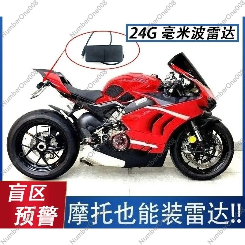 Motorcycle 24GHz Blind Spot Detection System 15m Range BSD Lane Change Assist Radar for Scooter E-Bike Universal Fit