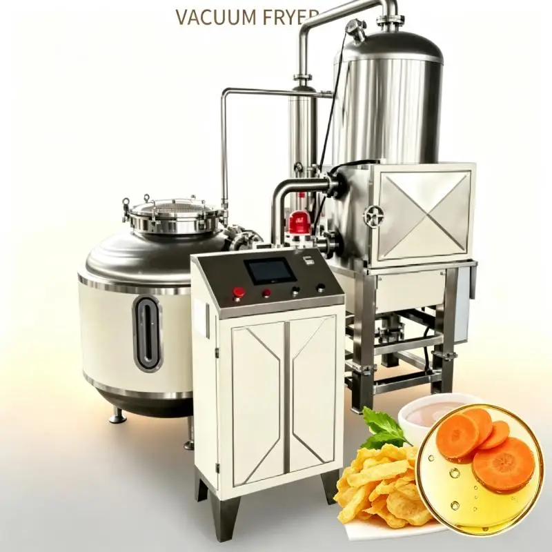 Industrial Vacuum Frying Machine Low Oil Fruit Vegetable Chips Processor Automatic Temperature Control System