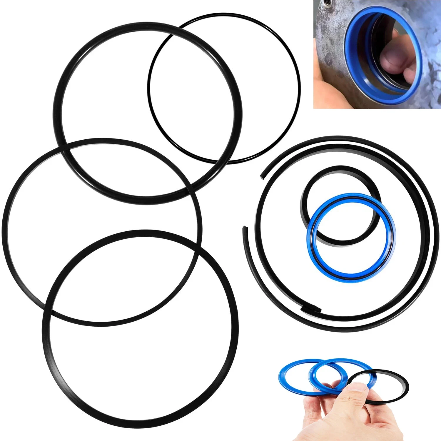 

4.0" Bore x 1.75" Rod Cylinder Hydraulic Log Splitter Cylinder Rebuild Seal Kit