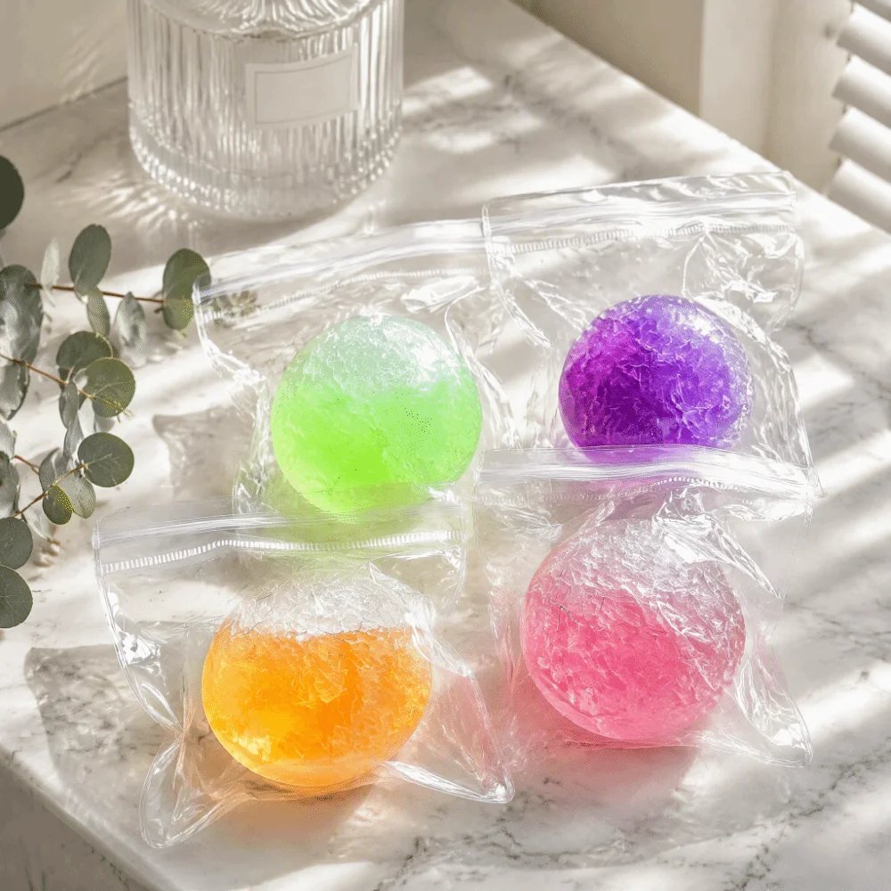 Fashion Super Soft Squeezable Balls Textured Memory Gel Stress Relief Toy Crunchy Moldable Fidget Calming