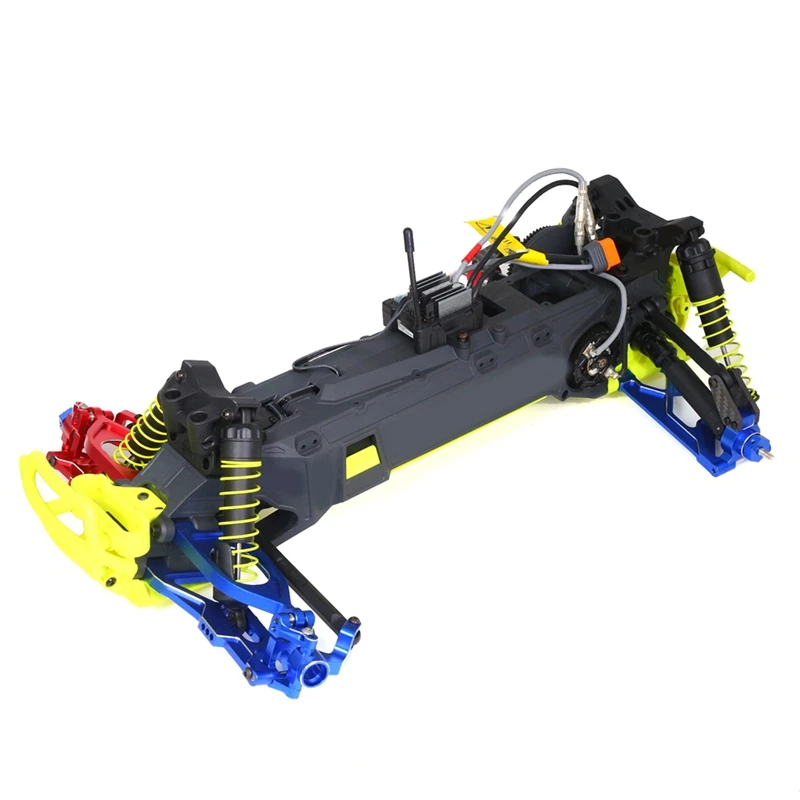 RC รถอัพเกรดด้านหน้าชุดพวงมาลัยสําหรับ ARRMA 1/10 GORGON 4X2 2WD Gorgon รถบรรทุกมอนสเตอร์ RC รถอะไหล่อัพเกรดสีฟ้า