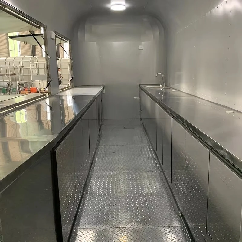 Mobile Bar Beer Ice Cream Food Truck Hot Dog Pizza  CartCoffee Food Trailer with Kitchen Equipment