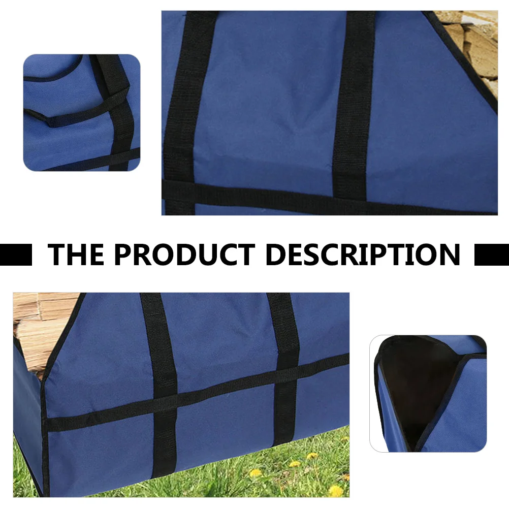 

1pc Oxford Cloth Firewood Storage Bag Large-Capacity Wood Carry Pouch For Outdoor Fireplace Yard Use Firewood