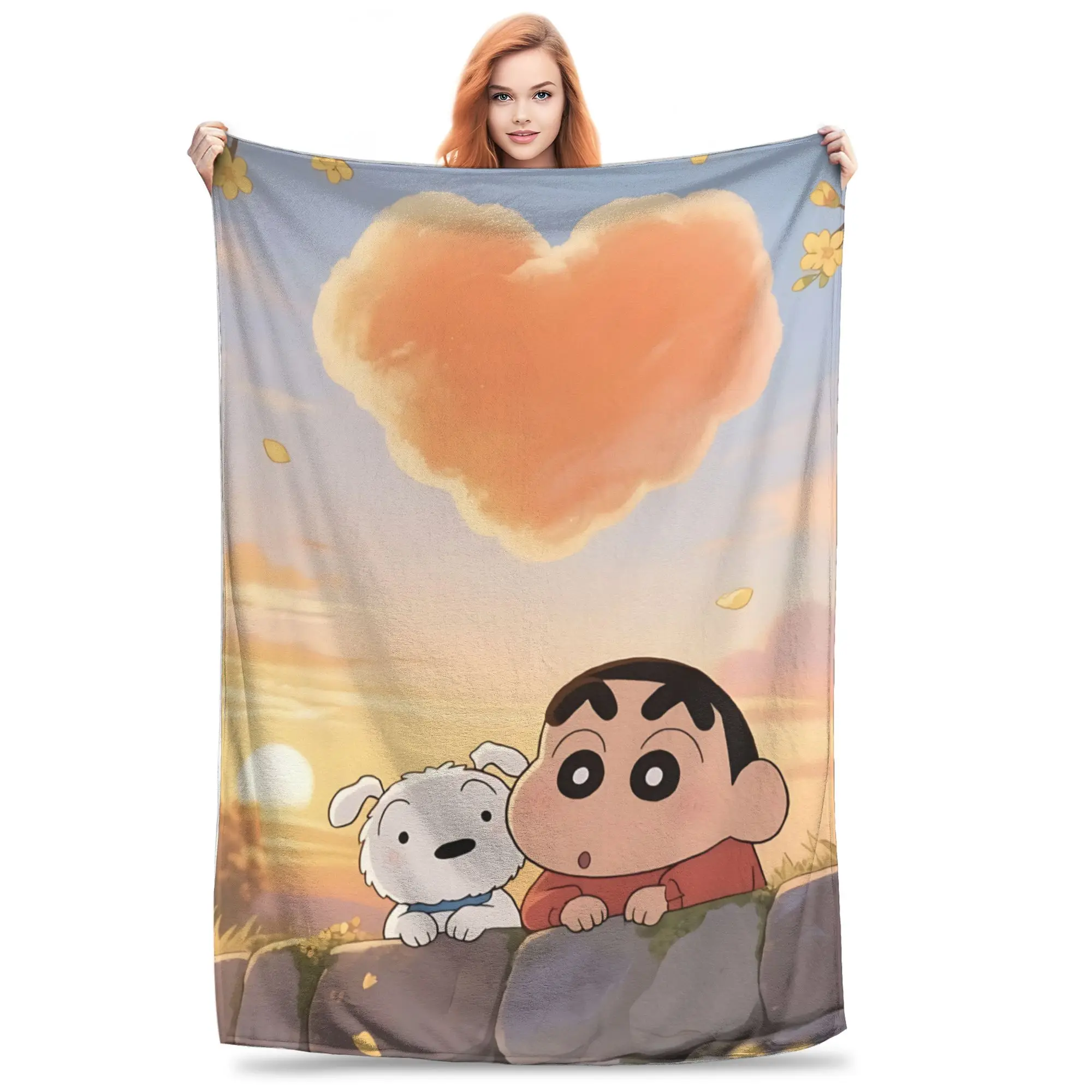 1PC Home Crayon Shin chan‌s Blanket Throw Blanket  Novelty Warm Blanket All Season Gift