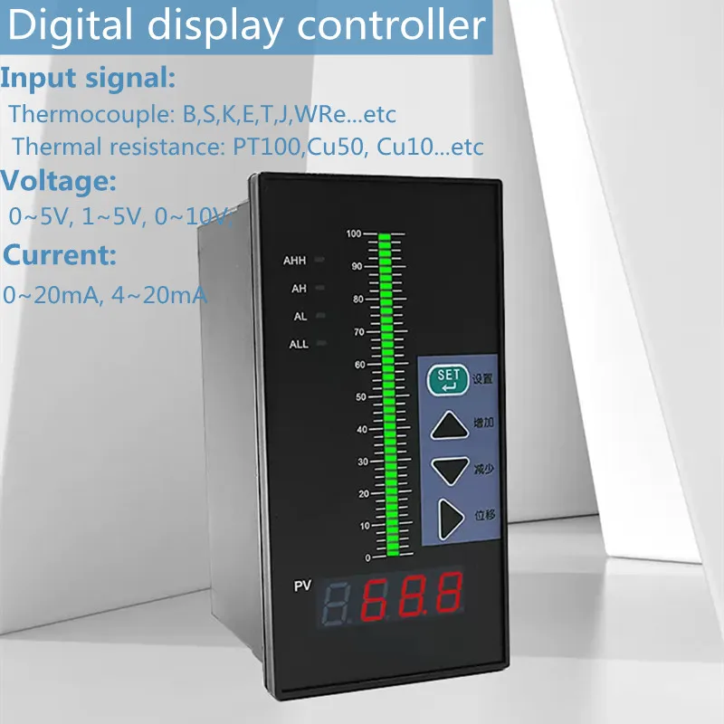 T80 Controller intelligente per misuratore di livello con visualizzazione del livello dello strumento di controllo della misurazione della colonna luminosa singola con uscita di allarme