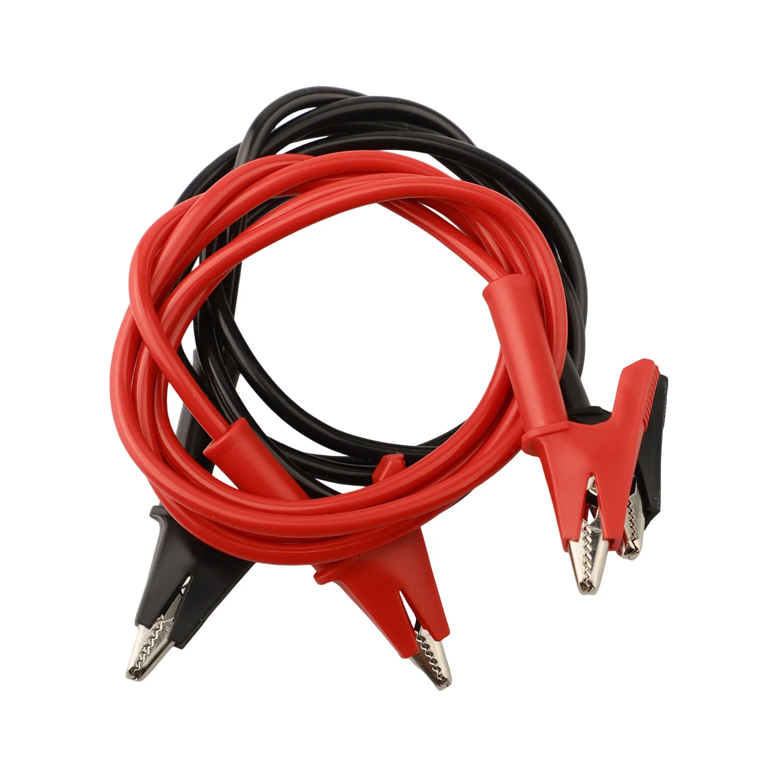 Crocodile Clip Electrical Test Leads Set of Two with Insulated Wires Measuring 100cm and Rated for 15A Current