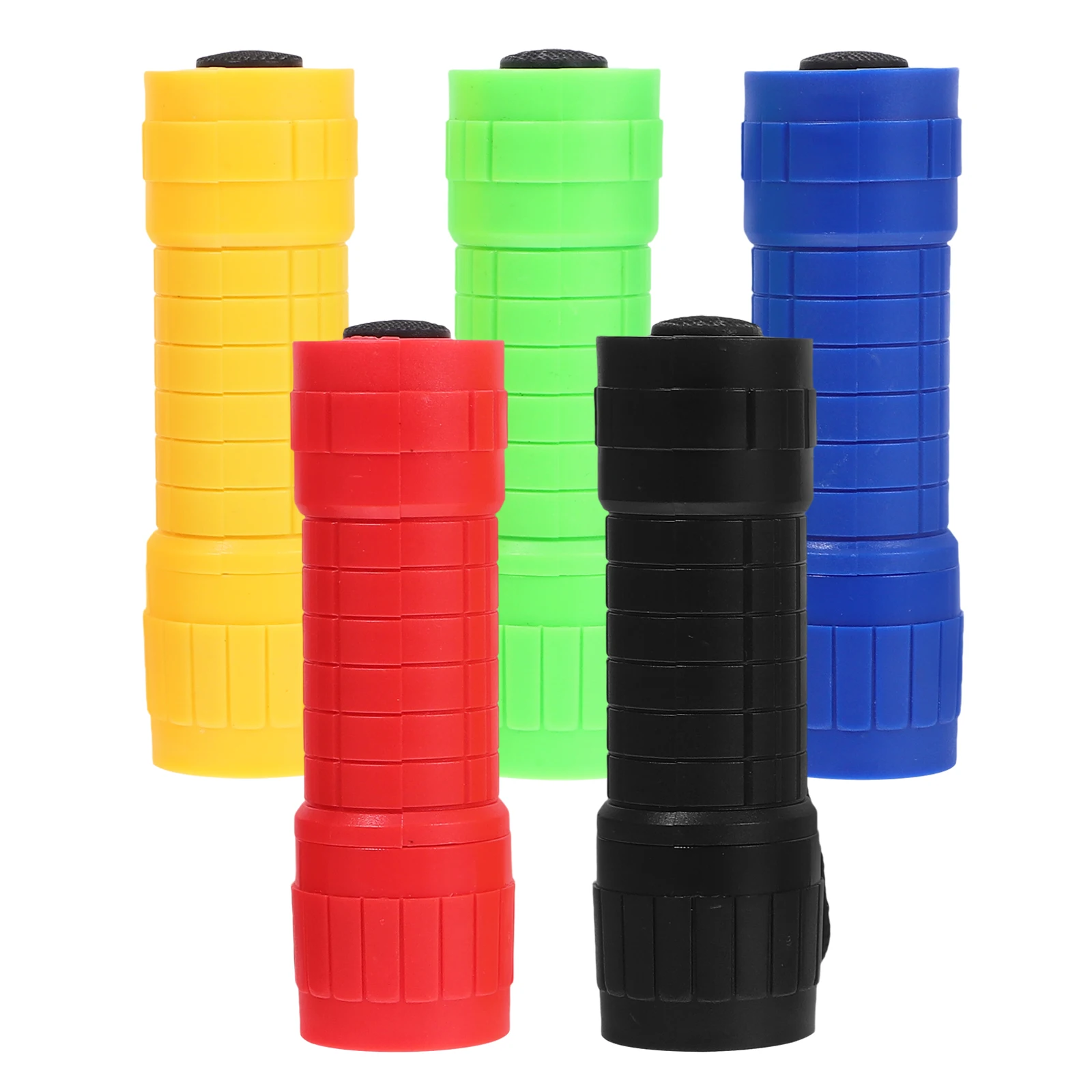 Mini linterna LED compacta para acampar al aire libre, senderismo, portátil, alto brillo, duradero, bolsillo de plástico, antorcha de supervivencia de emergencia, 5 uds.