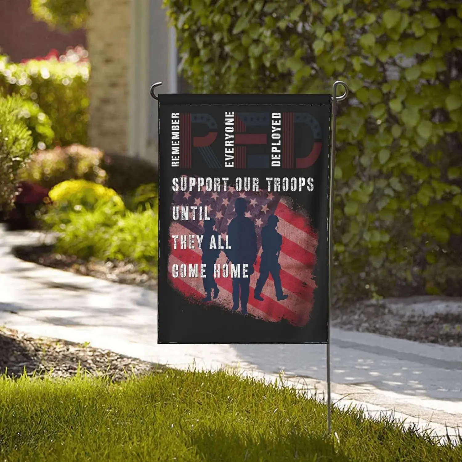 Support Our Troops Until They All Come Home Garden Flags Double Sided Printing Flag Welcome Flag Holidays Flags Home Decor 1 GGO