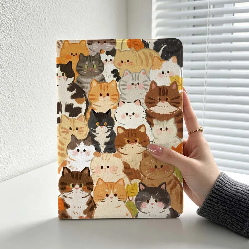 Cartoon Cute Cat Group For Lenovo Xiaoxin Lenovo Tab Pad Pro Plus K11 P12 M10 Legion Y900 Soft Inch Tablet Case Cover