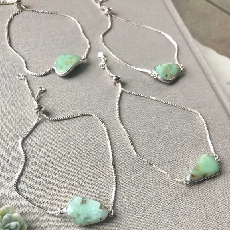 10 قطعة رغوة البحر قطعة شريسوبراسي حجر سوار فضي اللون قابل للتعديل الكفة الفولاذ المقاوم للصدأ هدية بوهو مجوهرات