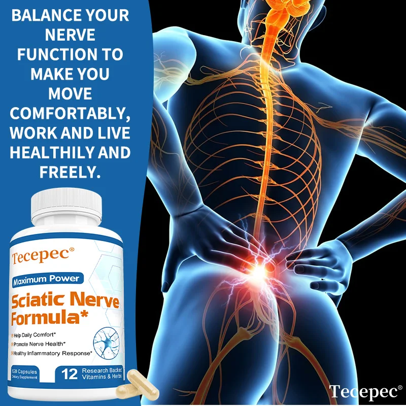 Sciatica Health Support - Sciatica Relief Supplement, Vitamin B Complex- Nerve Health, Anti-Inflammatory & Nerve Support Formula