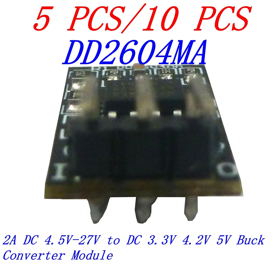 2A DC-DC Step Down Buck Regulator, 5 PCS or 10 PCS, 4.5V-27V to 3.3V 4.2V 5V, Replacement for AMS1117 7805