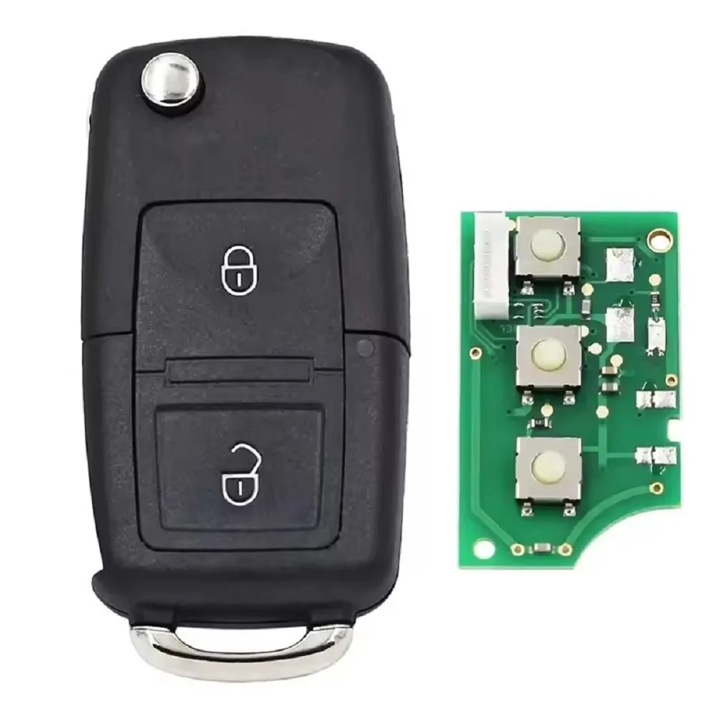 KEYECU Upgraded P/N: 5FA 007 680 ID48 Chip 433MHz Flip Remote Key For VW Bora Polo Toledo Leon Lbiza Cordoba Arosa Alhambra Golf